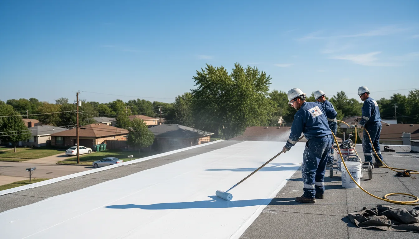 Commercial roof coating in Mead, OK near me